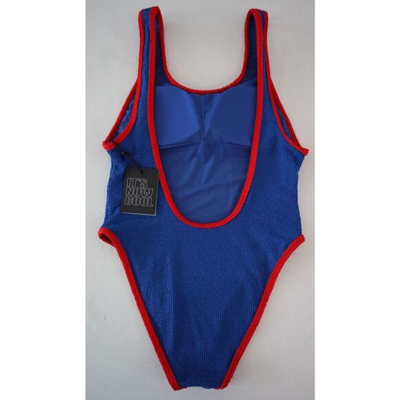 It’s Now Cool Women's Sz Large Blue/Red The Showtime Duo One-Piece Swimsuit - Picture 7 of 9